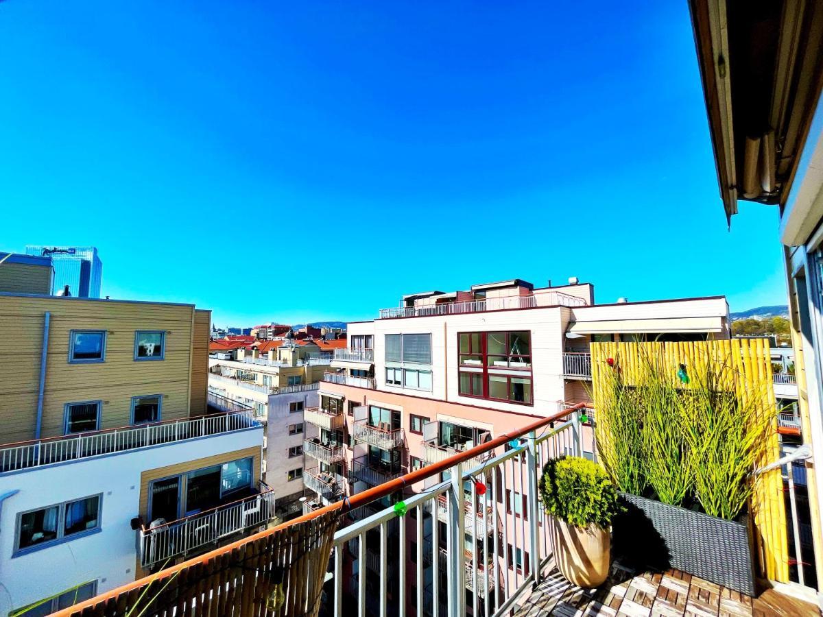 Top Floor City Center Flat With Free Parking Oslo Exteriör bild